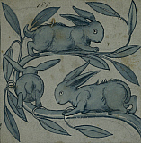 2006AN6749-01
&copy; Victoria and Albert Museum, London
Rabbits running along a branch, by William De Morgan. England, late 19th century