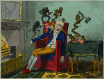 2006BB9600-01
&copy; Victoria and Albert Museum, London
The Headache, by George Cruikshank. England, 1819