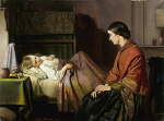 2006BB5081-01
&copy; Victoria and Albert Museum, London
An Anxious Hour, by Mrs. Alexander Farmer. England, 1865