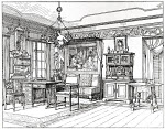 1000BW0362-01
&copy;
Interior, from the Magazine of the Arts and Crafts Society. Munich, Germany, 1884