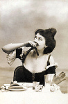 2006AC3190-01
&copy; Victoria and Albert Museum, London
Woman eating banana. Europe, 19th-20th century