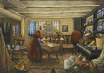 2006AV6008-01
&copy; Victoria and Albert Museum, London
The Kitchen at Elmswell Manor House, York, by Mary Ellen Best. York, England, 19th century