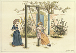 2006BD7295-01
&copy; Victoria and Albert Museum, London
Two Girls, by Kate Greenaway. London, England, 19th century