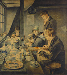 2006BG1275-01
&copy; Victoria and Albert Museum, London
The Baxter ceramic studio, by Thomas Baxter Junior. London, England, 1810
