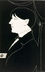 2006AP6770-01
&copy; Victoria and Albert Museum, London
Aubrey Beardsley in profile, by Aubrey Beardsley. Great Britain, 1920