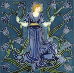 1106AP8532-01
&copy;
Blue-bell tile, by Walter Crane. England, 19th century