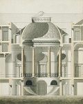2006AT7936-01
&copy; Victoria and Albert Museum, London
Cut away elevation of part of Wardour Castle, by James Paine. England, 18th century