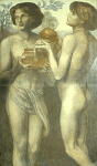 2006AR1106-01
© Victoria and Albert Museum, London
Study of the two attendant youths in La Bella Mano by Dante Gabriel Rossetti (1828-082). Three sheets joined black, brown and green chalks. England, 1877. 2006AR1106-01
© Victoria and Albert Museum, London
Study of the two attendant youths in La Bella Mano by Dante Gabriel Rossetti (1828-082). Three sheets joined black, brown and green chalks. England, 1877.