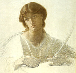 2006AT8947-01
&copy; Victoria and Albert Museum, London
The blessed damozel, by Dante Gabriel Rosetti. England, 19th century