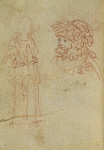 2006AW1305-01
&copy; Victoria and Albert Museum, London
Sketch of human form, by Leonardo da Vinci. Italy, 15th-16th century