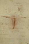 2006AW1367-01
&copy; Victoria and Albert Museum, London
Sketch of machinery, by Leonardo da Vinci. Italy, 15th-16th century