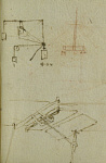 2006AW1415-01
&copy; Victoria and Albert Museum, London
Sketch of machinery, by Leonardo da Vinci. Italy, 15th-16th century
