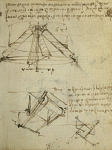 2006AW1789-01
&copy; Victoria and Albert Museum, London
Text and sketch of machinery, by Leonardo da Vinci. Italy, 15th-16th century