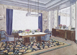 2006AL3872-01
&copy;
Salle � Manger from Int�rieurs en couleurs, by Paul Follot. Paris, France, early 20th century
