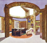 2006AL3941-01
&copy;
Hall from Int�rieurs en couleurs, by Madame B-J Klotz. Paris, France, early 20th century