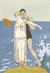 2006BC5421-01
&copy; Victoria and Albert Museum, London
The small island, by Georges Barbier. France, early 20th century