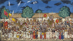 2006AV2749-01
&copy; Victoria and Albert Museum, London
A procession with images of Ganesh on his rat. Tanjore, South India, early 19th century