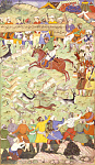 2006AU9185-01
&copy;
Akbar hunting at Palam, by Mukund. India, late 16th century