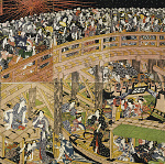 2006AU7740-01
© Victoria and Albert Museum, London
Fireworks over Ryoguku Bridge, by Utagawa Toyokuni. Japan, 19th century 2006AU7740-01
© Victoria and Albert Museum, London
Fireworks over Ryoguku Bridge, by Utagawa Toyokuni. Japan, 19th century