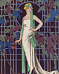 2006BE6714-01
&copy; Victoria and Albert Museum, London
Des Roses dans La Nuit: Robe du Soir du Worth, from Gazette du Bon Ton, by Georges Barbier. Paris, France, 1922