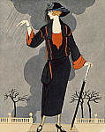 2006BF2379-01
&copy; Victoria and Albert Museum, London
L'Averse Intempetive, from Gazette Du Bon Ton. Paris, France, 1920's