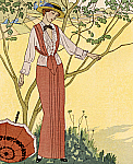 2006BF2762-01
&copy; Victoria and Albert Museum, London
La Fidelite Recompensee, Robe d'Apres-midi de Worth, from Gazette Du Bon Ton. Paris, France, 1920's