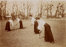 2006BH5388-01
&copy; Victoria and Albert Museum, London
Four ladies playing hockey, photo Andrew Pitcairn-Knowles. Berlin, 1899