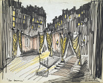 2006BB6363-01
&copy; Victoria and Albert Museum, London
Set Design for Brendan Behan's The Hostage, by Sean Kenny. UK, 1959