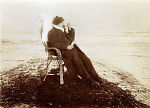 2006AC3321-01
&copy; Andrew Pitcairn-Knowles
Man Sitting in Chair on Groyne, photo Andrew Pitcairn-Knowles. Belgium, early 20th century