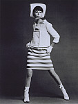 2006AM9272-01
&copy; Victoria and Albert Museum, London
Simone d'Aillemont in Andr� Cour�ges dress and jacket, photo John French. England, 1965