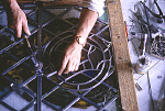 1000MP0064-01
&copy; Elizabeth March-Penney
Stained Glass Worker, photo Elizabeth Marchpenny. Sardinia, Italy, late 20th century