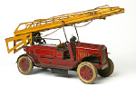 2006AF4223-01
&copy;
Clockwork toy fire engine, by Johann Distler. Germany, early 20th century